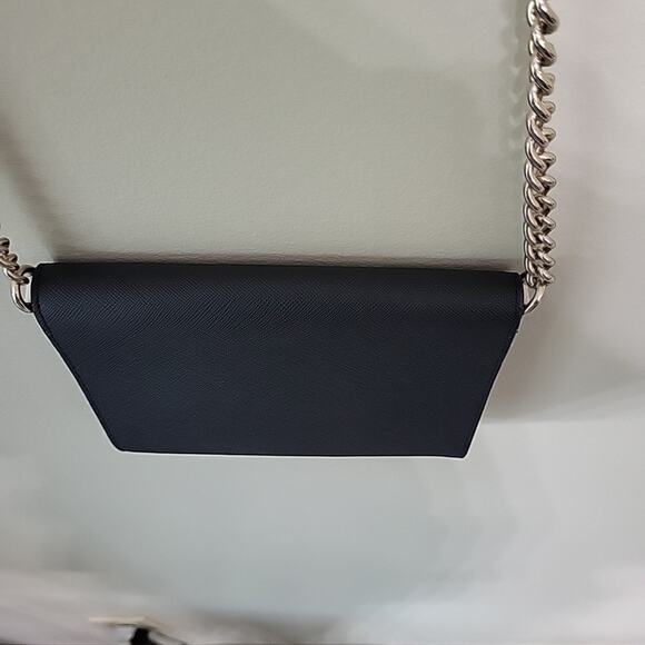 Kate Spade Crossbody Black Cedar Street Mini Leather Envelope  Handbag Purse - Picture 5 of 10